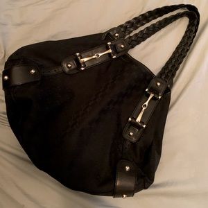 Gucci Shoulder (Hobo) Bag - Black canvas monogram